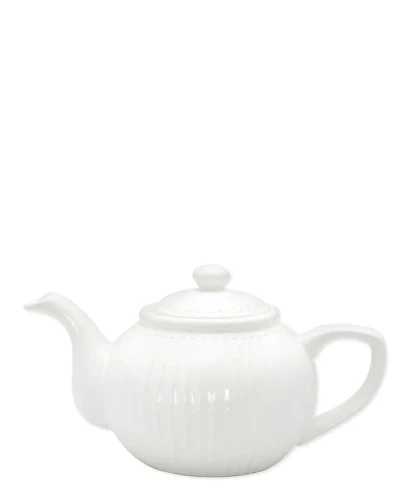 GreenGate-ceramiczny dzbanek do herbaty ALICE white