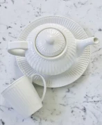 GreenGate-ceramiczny dzbanek do herbaty ALICE white