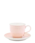 GreenGate-ceramiczna filiżanka z talerzykiem ALICE pale pink
