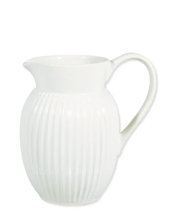 GreenGate-ceramiczny mały dzbanek pękaty ALICE white 0,5 l