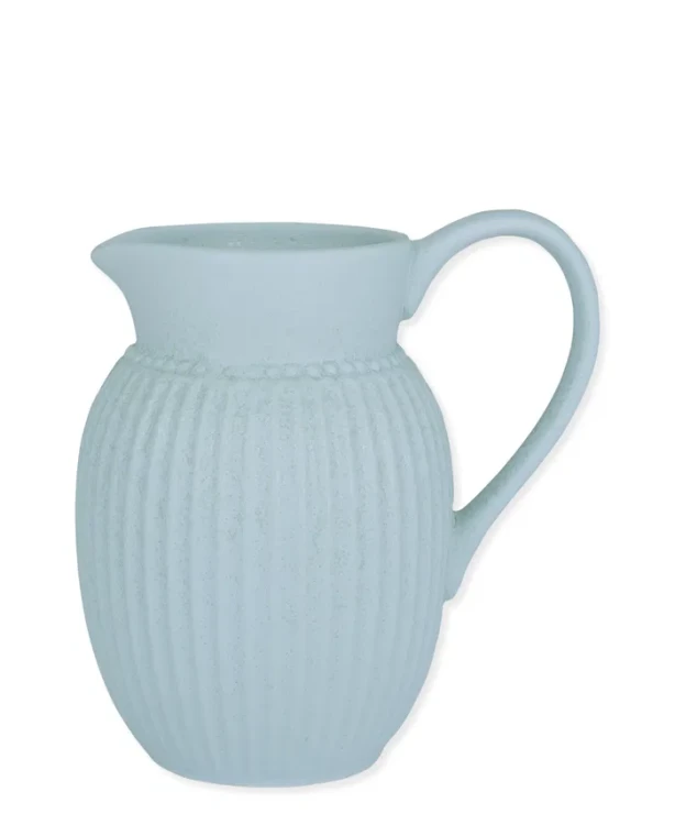 GreenGate-ceramiczny mały dzbanek pękaty ALICE ice blue 0,5 l
