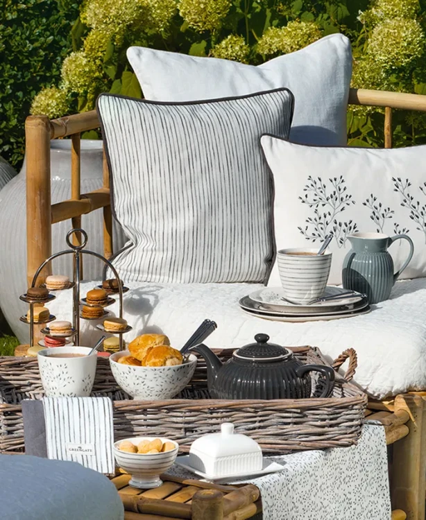 GreenGate-ceramiczny mały dzbanek pękaty ALICE grey 0,5 l