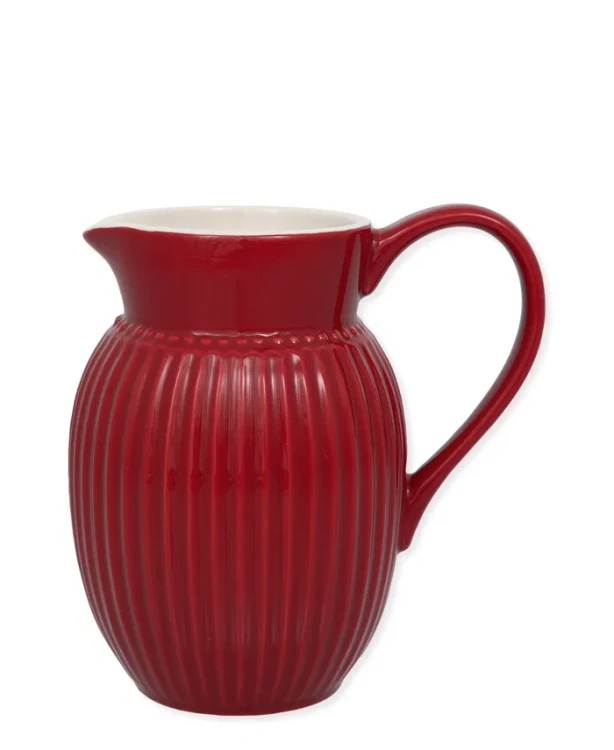 GreenGate-ceramiczny mały dzbanek pękaty ALICE red 0,5 l