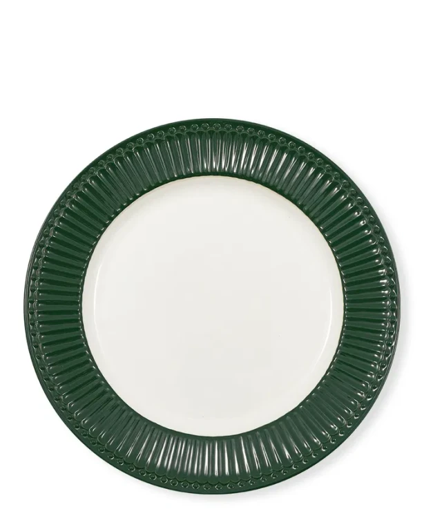 GreenGate-ceramiczny talerz obiadowy ALICE pinewood green