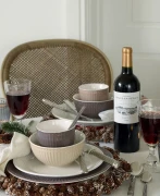 GreenGate-ceramiczny talerz obiadowy ALICE chocolate