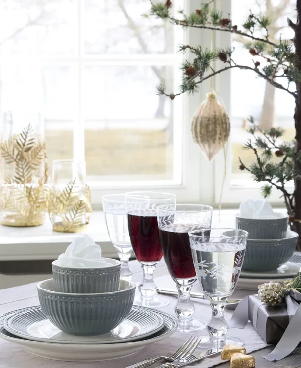 GreenGate-ceramiczny talerz obiadowy ALICE stone grey