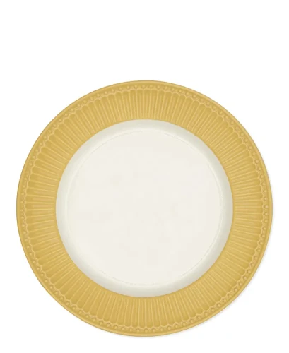 GreenGate-ceramiczny talerz obiadowy ALICE mustard