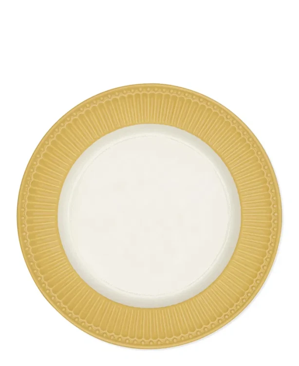 GreenGate-ceramiczny talerz obiadowy ALICE mustard