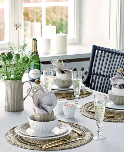 GreenGate-ceramiczny talerz obiadowy ALICE white