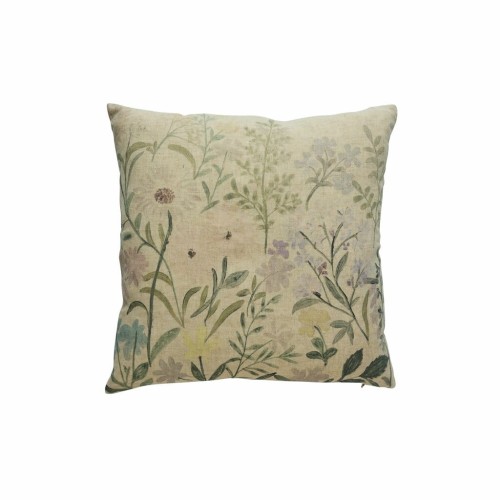 Lene Bjerre- poszewka na poduszkę 50x50 Vilia beżowa w kwiaty kolorowe