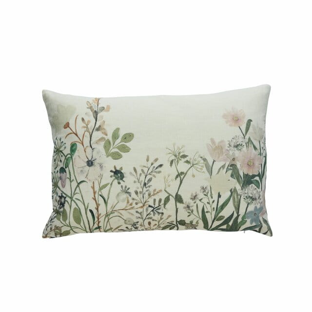 Lene Bjerre- poszewka na poduszkę 60x40 Vilia jasna w kwiaty kolorowe