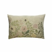 Lene Bjerre- poszewka na poduszkę 60x40 Vilia beżowa w kwiaty kolorowe
