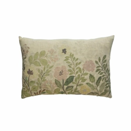 Lene Bjerre- poszewka na poduszkę 60x40 Vilia beżowa w kwiaty kolorowe