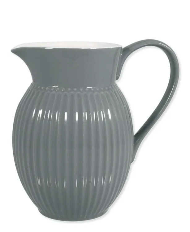 GreenGate-ceramiczny dzbanek pękaty ALICE stone grey 1,5 l