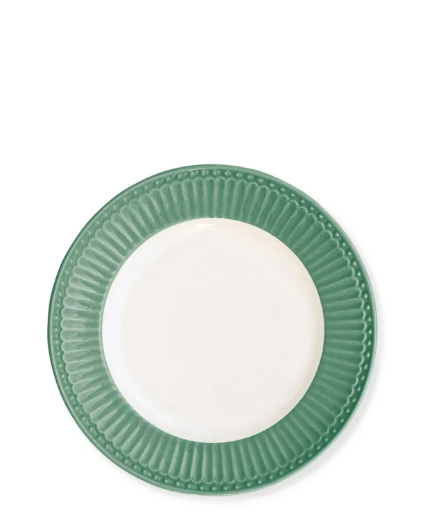 GreenGate-ceramiczny mały talerz ALICE dusty green