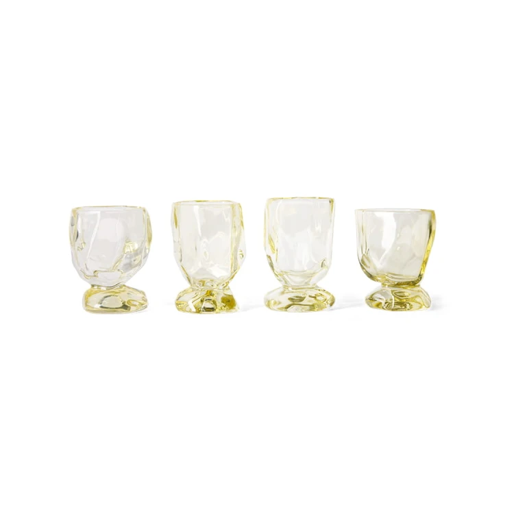 HKLIVING - Kieliszki do wina (zestaw 4 sztuk) citrine