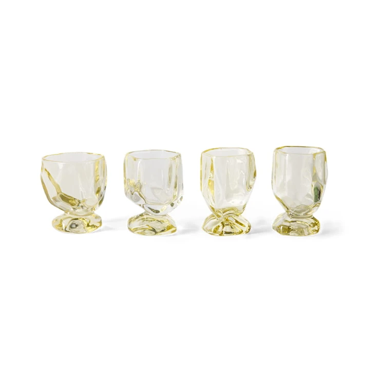 HKLIVING - Kieliszki do wina (zestaw 4 sztuk) citrine