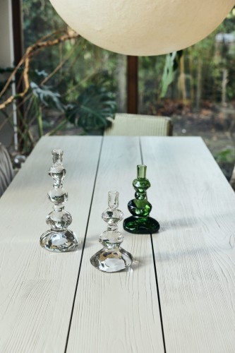 HKLIVING - szklany świecznik crystal