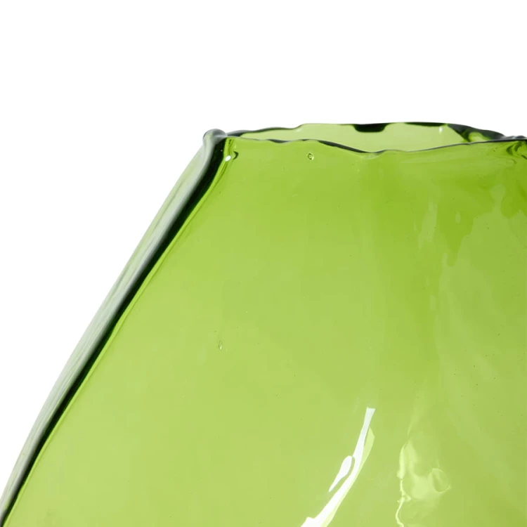 HKLIVING - szklany wazon zielony peridot 34 cm