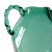 HKLIVING - szklany wazon Amfora sapphire 34 cm z uszami