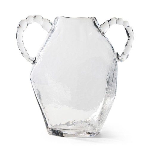 HKLIVING - szklany wazon Amfora crystal 34 cm z uszami