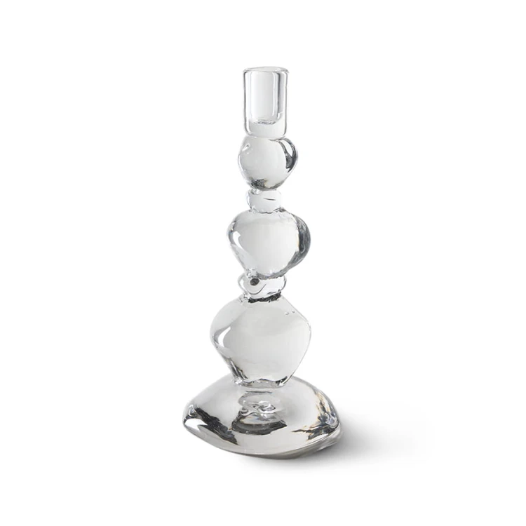 HKLIVING - szklany świecznik crystal 32 cm