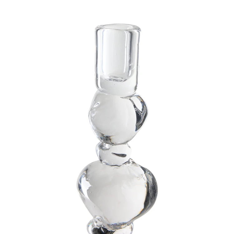 HKLIVING - szklany świecznik crystal 32 cm