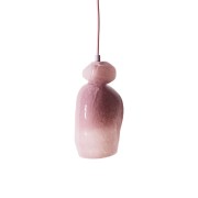 HKLIVING - Lampa sufitowa ze szkła w różowym kolorze