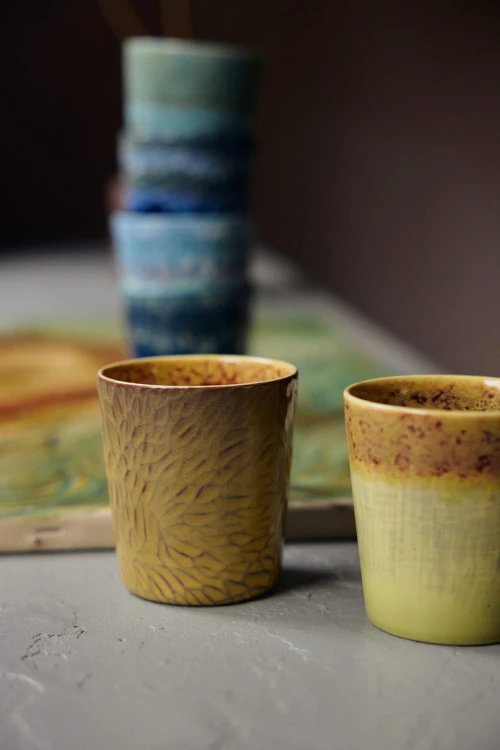 HKLIVING - 70`S kubki do kawy Van Gogha sunflowers
