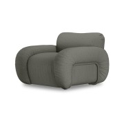 HKLIVING -Fotel wypoczynkowy ARC rama jesionowa army green wander