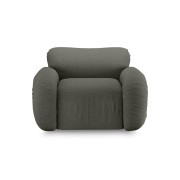 HKLIVING -Fotel wypoczynkowy ARC rama jesionowa army green wander