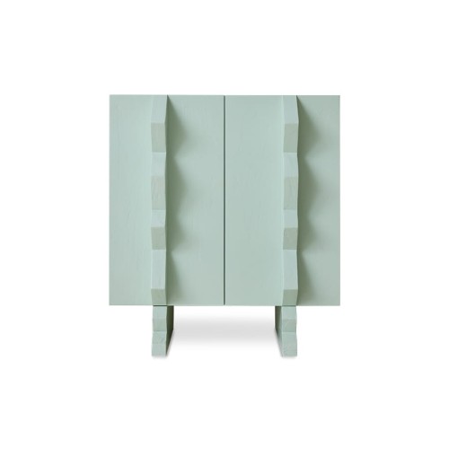 HKLIVING - Szafka Forma ice blue z wyrazistymi uchwytami