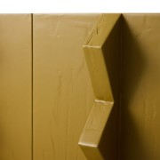 HKLIVING - Szafka Forma olive green z wyrazistymi uchwytami