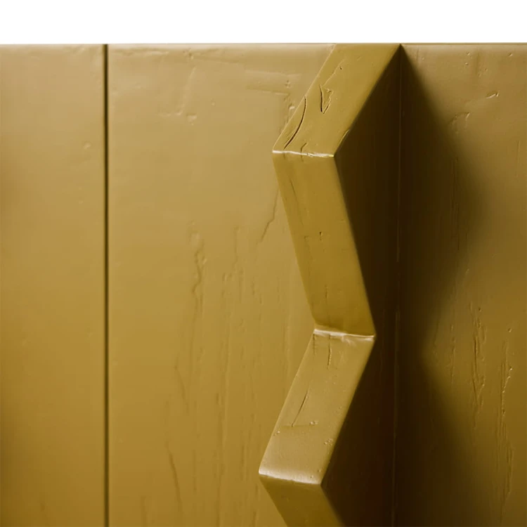 HKLIVING - Szafka Forma olive green z wyrazistymi uchwytami