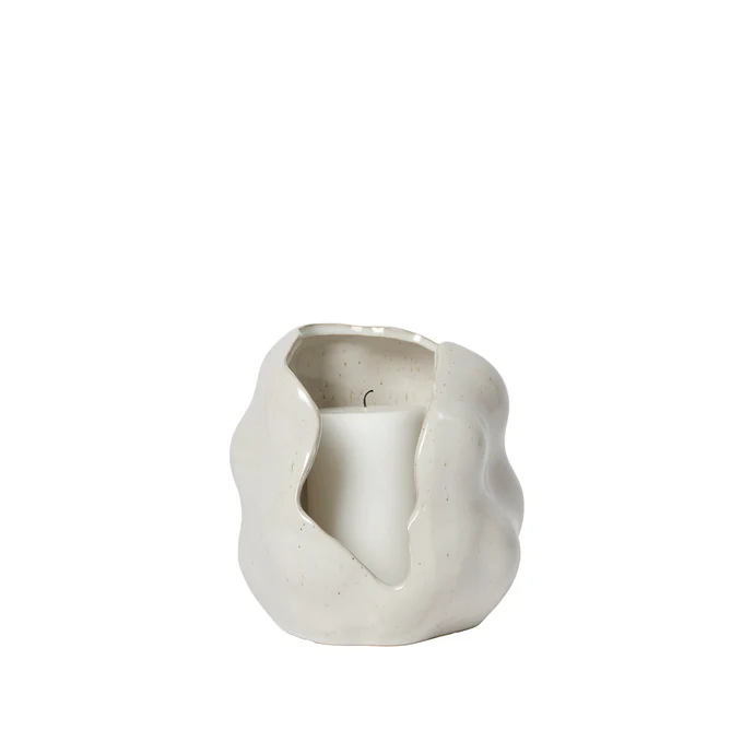 Broste Copenhagen-świecznik Hekla Hurricane jasny 16 cm