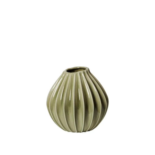 Broste Copenhagen - wazon zielony WIDE M