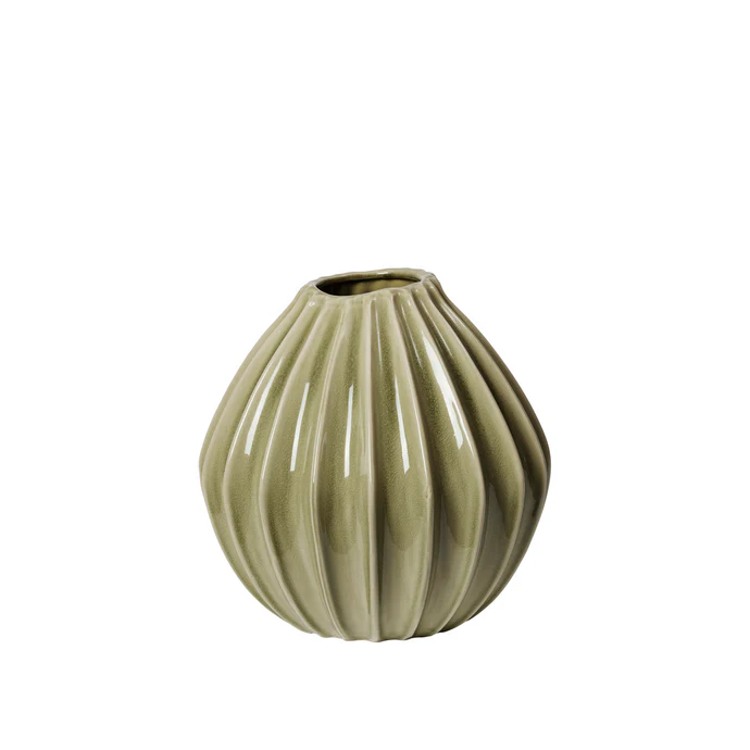 Broste Copenhagen - wazon zielony WIDE L
