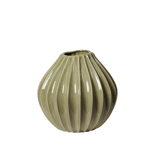 Broste Copenhagen - wazon zielony WIDE XL