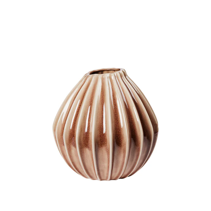 Broste Copenhagen - wazon karmelowy WIDE XL