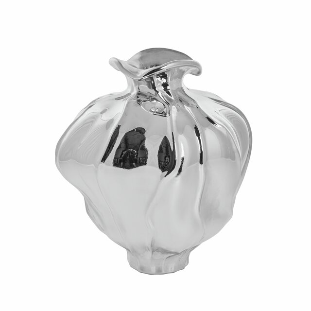 Lene Bjerre-sebrny wazon dekoracyjny 25 cm