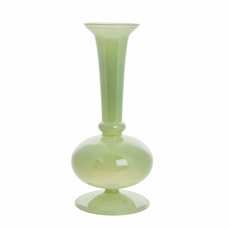 Lene Bjerre-szklany wazon dekoracyjny Celira zielony 22 cm