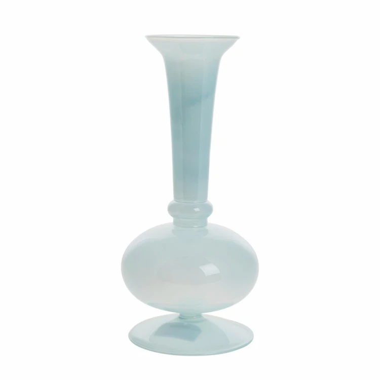 Lene Bjerre-szklany wazon dekoracyjny Celira niebieski 22 cm