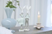 Lene Bjerre-szklany wazon dekoracyjny Celira niebieski 22 cm