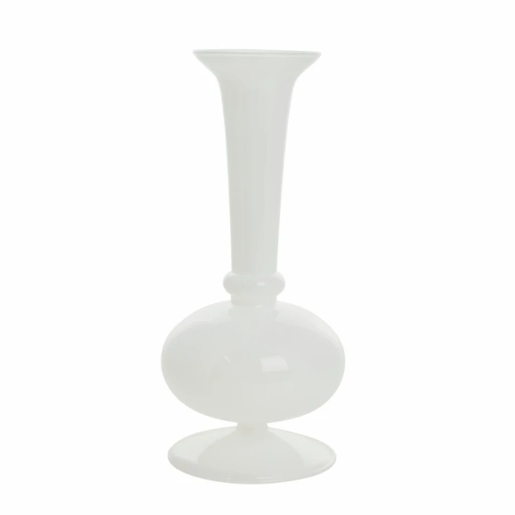 Lene Bjerre-szklany wazon dekoracyjny Celira biały 22 cm
