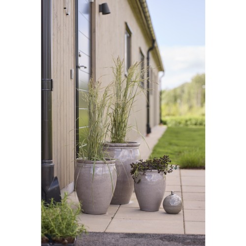 Lauvring - zestaw szarych donic ogrodowych szkliwionych Blanka
