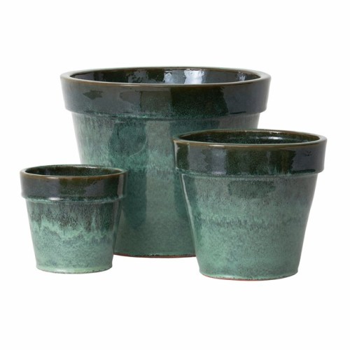 Lauvring - zielone donice ogrodowe szkliwione Mungo