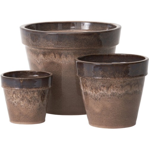 Lauvring - Cappuccino donice ogrodowe szkliwione Mungo