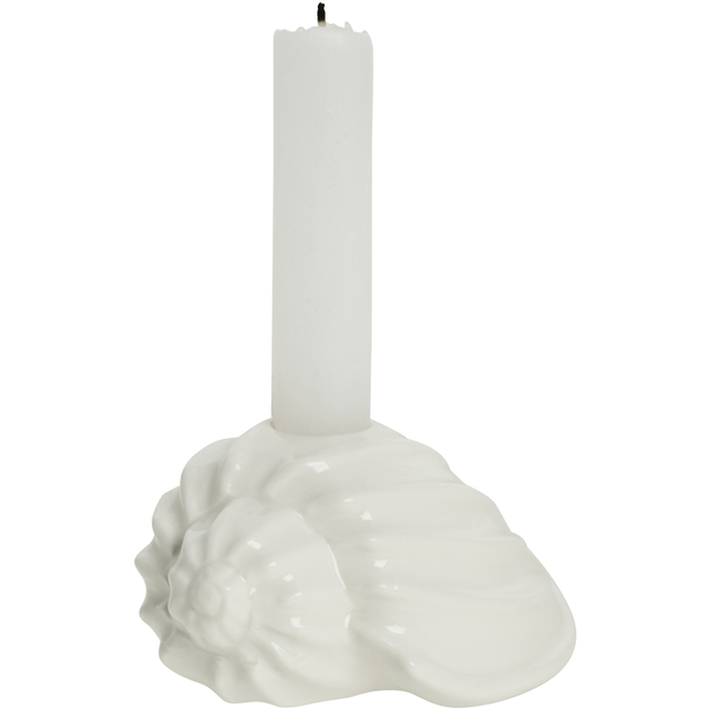 Lene Bjerre-muszla biała świecznik Shellille 6 cm