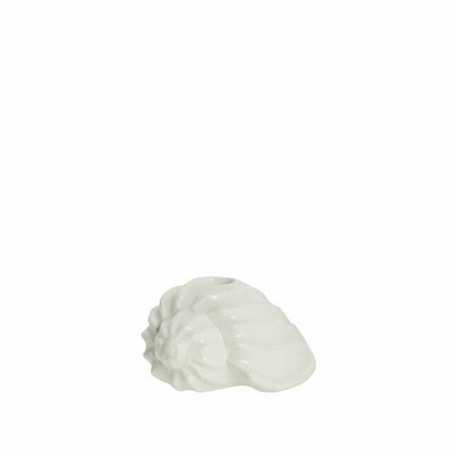 Lene Bjerre-muszla biała świecznik Shellille 6 cm