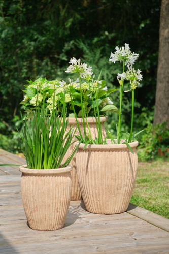 Lauvring - zestaw donic ogrodowych z terakoty Mint